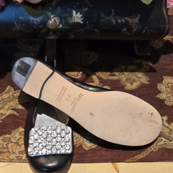 Kate Spade Black Flats with Crystal Embellishment - Picture 5 of 8